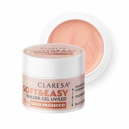 CLARESA SOFT&EASY stavební gél GOLD PROSECCO - 90g