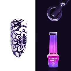 Hybridní lak na razítkování bordový Molly Lac č.8 5ml
