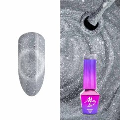 Gél lak MOLLY LAC Foxy eyes Silver grey 5ml  č.550