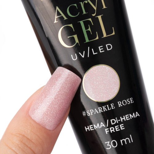 Akrylgel Moly Nails Sparkle Rose HEMA/Di-HEMA Free 30 ml