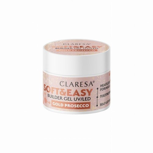 CLARESA SOFT&EASY stavební gél GOLD PROSECCO - 90g