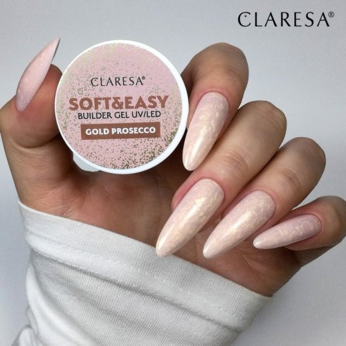 CLARESA SOFT&EASY stavební gél GOLD PROSECCO - 90g