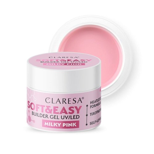 CLARESA SOFT&EASY stavební gél MILKY PINK - 90g