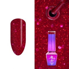Gel-lak MOLLY LAC Bling it on! Red Me Now 5ml č.506