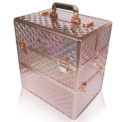 Kosmetický kufřík - XXL Hologram PINK - 3D Golden K107-6H