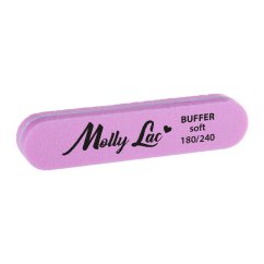 Leštící blok na nehty SOFT - MOLLY LAC 180/240 rovný