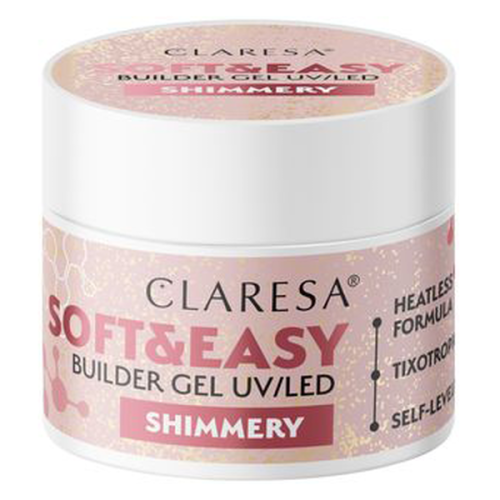 CLARESA SOFT&EASY stavební gél SHIMMERY- 12g