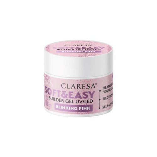 CLARESA SOFT&EASY stavební gél BLINKING PINK- 12g
