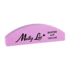Leštící blok na nehty SOFT - MOLLY LAC 180/240 zaoblený