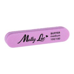 Leštící blok na nehty MEDIUM - MOLLY LAC 100/180 rovný