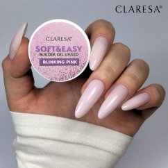 CLARESA SOFT&EASY stavební gél BLINKING PINK- 12g