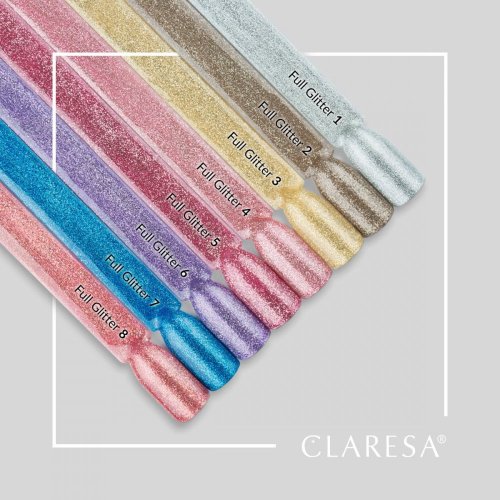 CLARESA hybridní lak FULL  GLITTER 8 - 5g