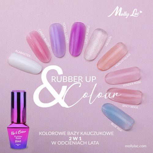 Báze RUBBER BASE 2v1 up&colour Alabaster MOLLY LAC 10ML