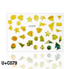 Nálepky na nehty - 3D č. U+C079 HOLO
