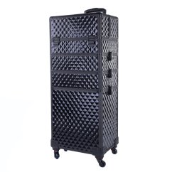 Kosmetický kufřík XXXL 4v1 3D Total Black Diamond