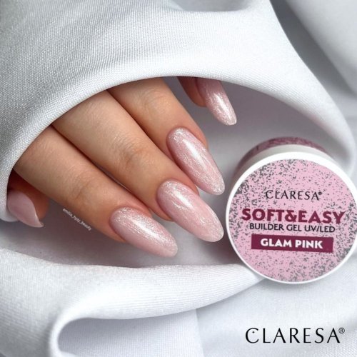 CLARESA SOFT&EASY stavební gél GLAM PINK - 12g