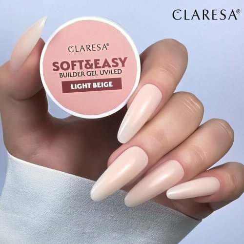 CLARESA SOFT&EASY stavební gél LIGHT BEIGE - 90g