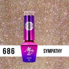 Gél lak MOLLY LAC Shocking Shine Sympathy 5ml č.686