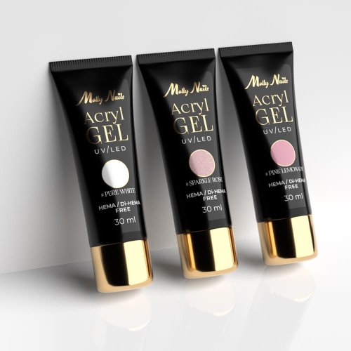 Akrylgel Moly Nails Peach Glow HEMA/Di-HEMA Free 30 ml