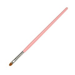 Dřevěný štětec na nanášení gelu OBLÝ - přírodní vlasy č. 8