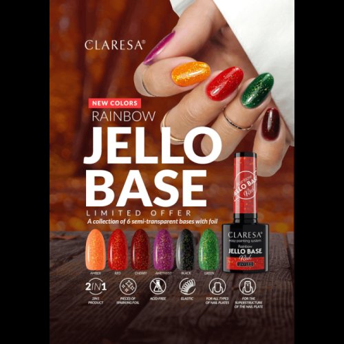 CLARESA RAINBOW JELLO BASE Cherry - 5g