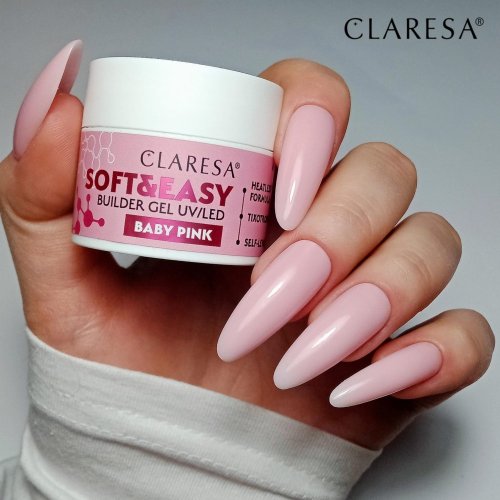 CLARESA SOFT&EASY stavební gél BABY PINK - 90g